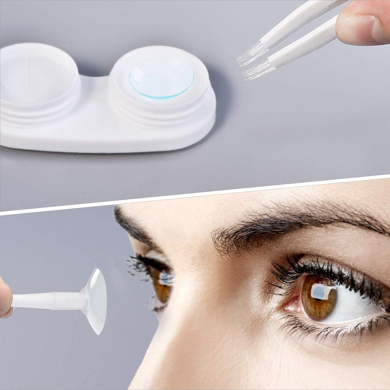 Contact Lens Travel Kit with Cleaner Washer, Portable Contact Box with Mirror Tweezers Remover Tool Solution Bottle for Daily Outdoor (Golden) Golden - NewNest Australia