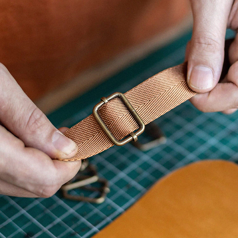 CRAFTMEMORE Triglide Slider 1 1/4", 1 1/2" Belt Keeper Movable Bar Slider Strap Adjuster Rectangle Strap Keeper Purse Making (1 1/2" x 10 pcs, Gold) 1 1/2" x 10 pcs - NewNest Australia