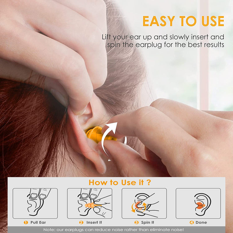 Silicone Ear Plugs For Swimmers, Noise Stop Earplugs, 10 Pairs, Soft Foam Earplugs, Ear Plugs For Hearing Protection, Ear Plugs, Ear Plugs, Ear Plugs With Portable Box - NewNest Australia