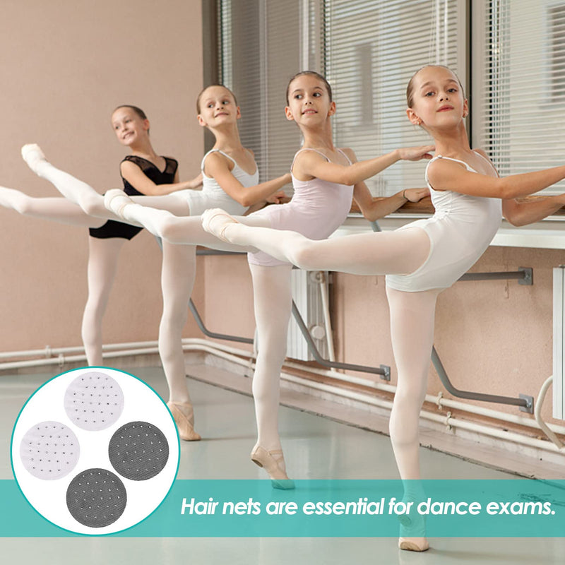 YHZMY 4 Pack Elastic Hair Nets, Invisible Hair Net, Bun Cover Elastic Edge Mesh, Women Hair Nets, Invisible Hair Nets for Women, Hair Nets for Ballet for Dance Ballet Wig Catering Bun and Hair Fixing - NewNest Australia