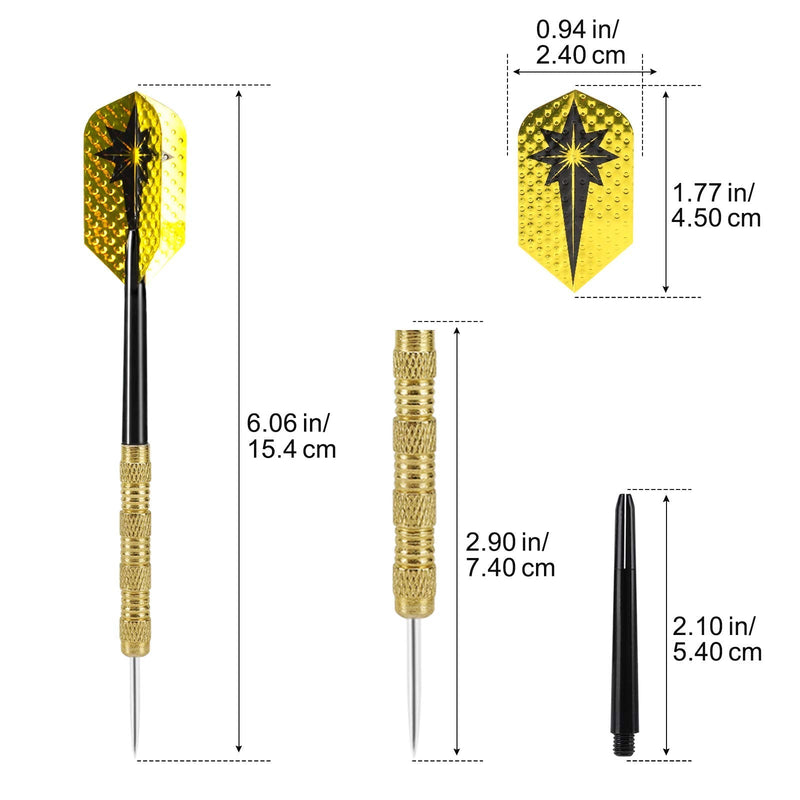 Accmor Steel Tip Darts, Professional Metal Darts, 14G Darts Metal Tip Set, Metal Darts for Dartboard,18 pcs Gorgeous - NewNest Australia