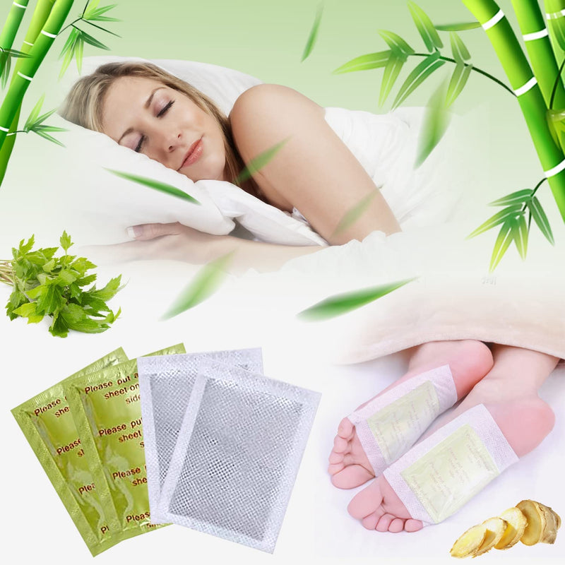 60 Pcs All Natural Ingredients Detox Foot Patches,Organic Bamboo Vinegar Detox Foot Pads Improves Sleep Quality, Increase Spirit and Energy,Safe and Easy to Use(Free Socks) 60 Pcs - NewNest Australia