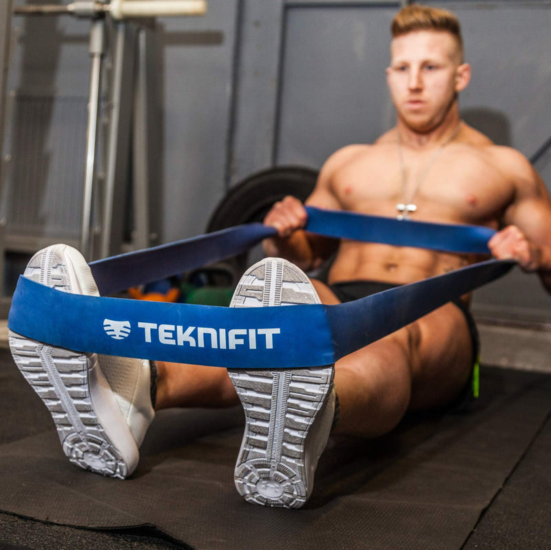 Teknifit Resistance Band - Single Pull Up Power Band - Full Body Workout and Home Fitness Solution - Inc FREE Exercise Guide Download BLUE (XX-HEAVY) - NewNest Australia