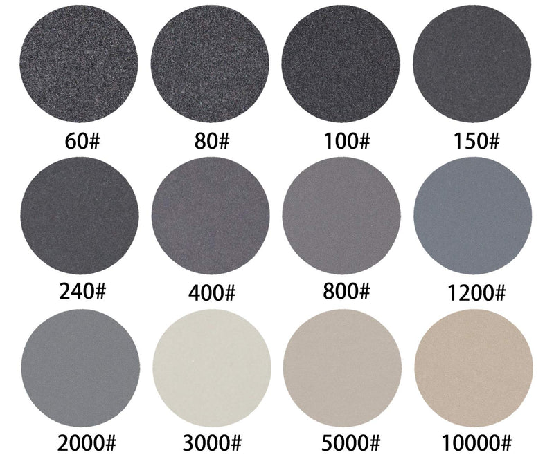 360 PCS 1 Inch Sandpaper, GOH DODD Wet Dry Sander Sheets with Backing Pad and Soft Foam Buffering Pad, 60 to 10000 Grits Grinding Abrasive Sanding Disc for Wood Metal Mirror Jewelry Car 1 Inch 360 Pieces - NewNest Australia