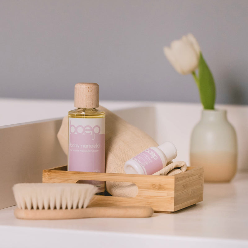 Boep Baby Almond Oil For Newborn Care And Baby Massage Natural Cosmetics Baby Oil Vegan And Made In Allg√§U Lovingly Developed By A Doctor And Mum (New In The 125 Ml Glass Bottle) - NewNest Australia