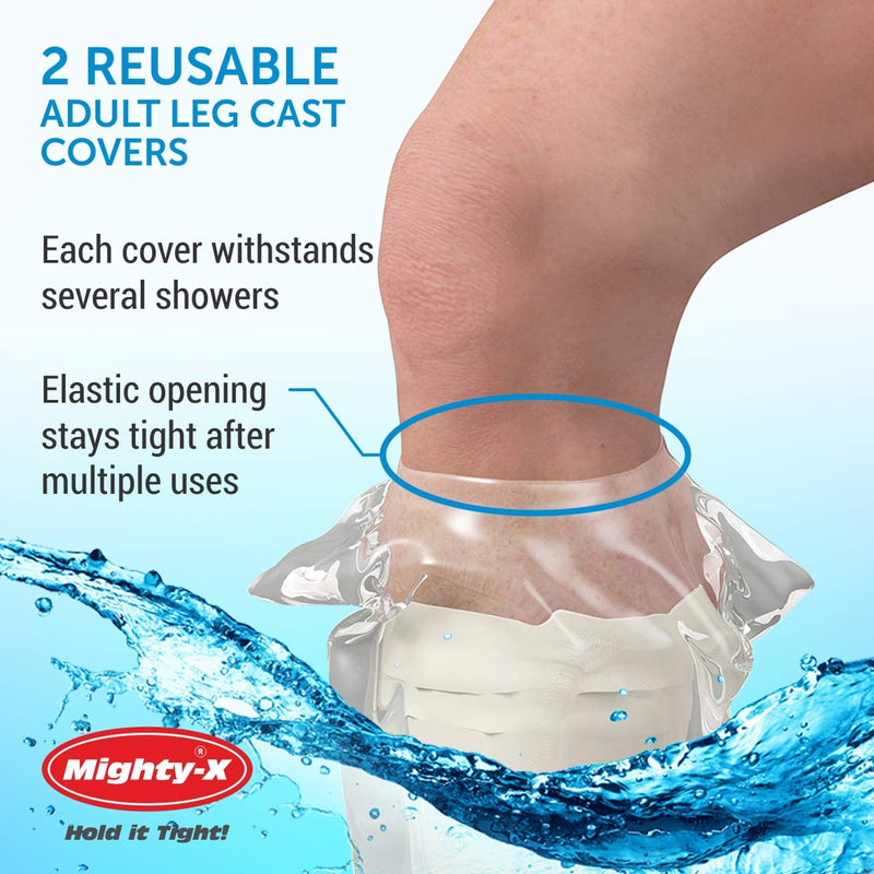 100% Waterproof Cast Cover Leg - 【Watertight Seal】 - Reusable 2 pk Cast Protector for Shower Leg Adult Knee, Ankle, Foot - Half Leg Covers - NewNest Australia