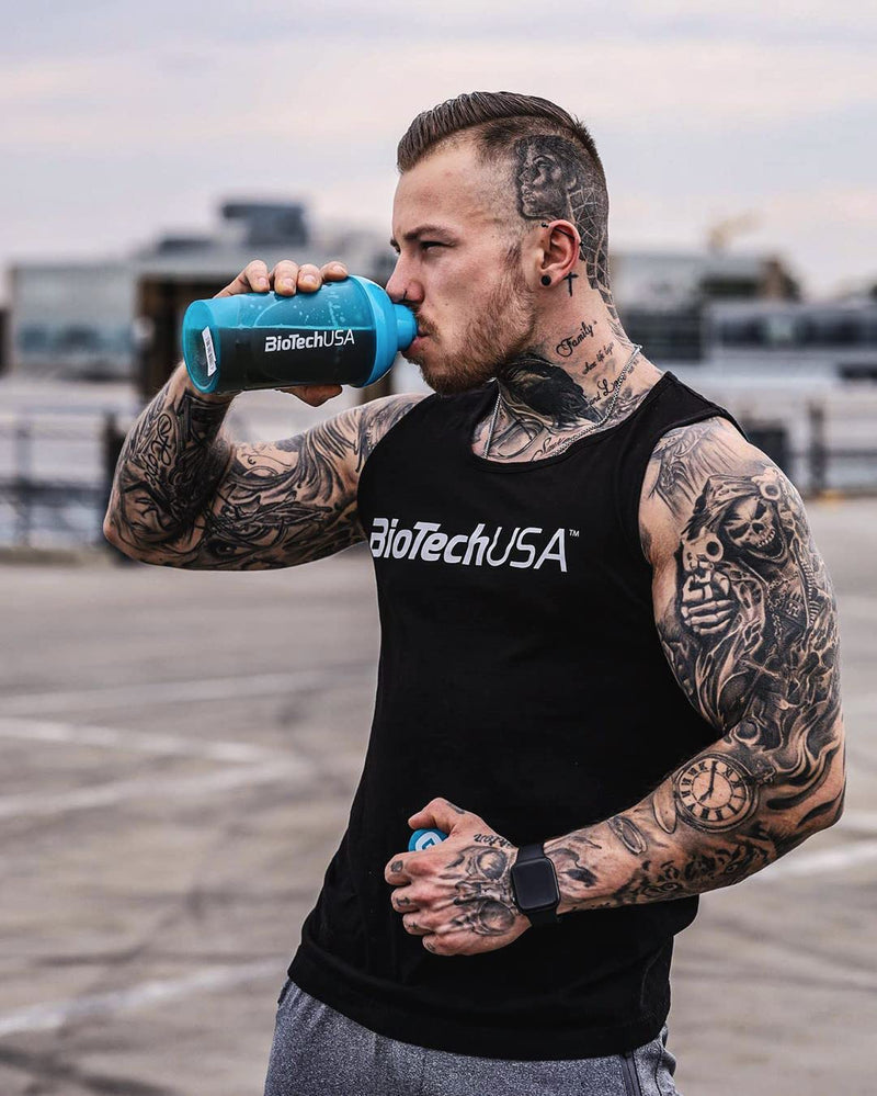 BioTechUSA Wave Shaker | shaker bottle | 100% leak-proof | Improved mixing | Durable & Safe | Easy to use & clean, 600ml, Blue - NewNest Australia