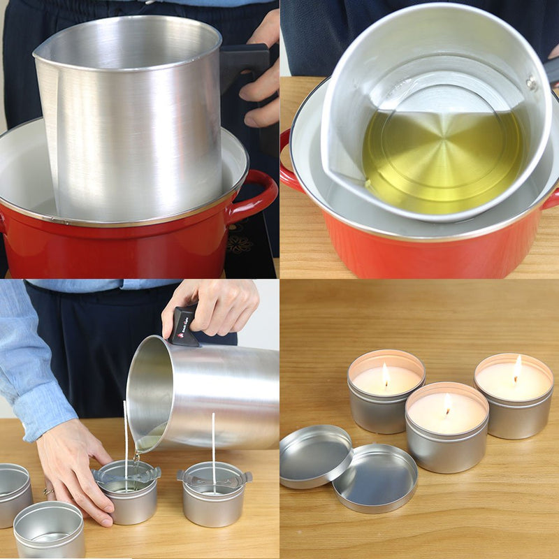 EricX Light Candle Making Pouring Pot, 4 pounds, Dripless Pouring Spout & Heat-Resisting Handle Designed Wax Melting Pot, Aluminum Construction Candle Making Pitcher - NewNest Australia