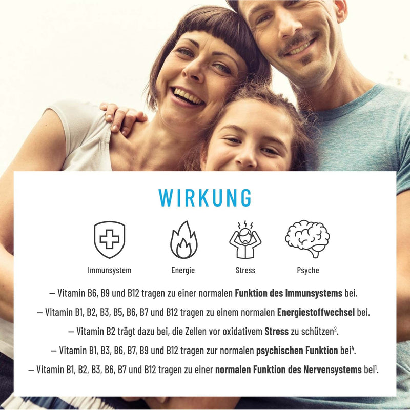 Vitamin B Complex (B1-B12) with 4 cofactors active - all 8 B vitamins - vitamin B complex vegan - B vitamin complex high dose with cofactors - strong nerve - NewNest Australia