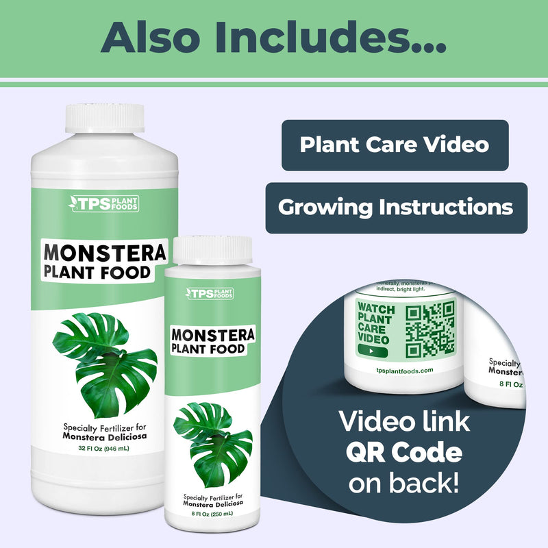 Monstera Plant Food for Monsteras and Philodendrons, Tropical Houseplant Liquid Fertilizer 8 oz (250mL) 8 oz (1/2 Pint) - NewNest Australia