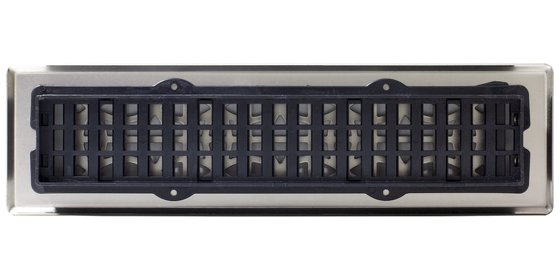 Decor Grates ECH212-NKL Eclipse Floor Register, 2x12 Inches, Brushed Nickel - NewNest Australia