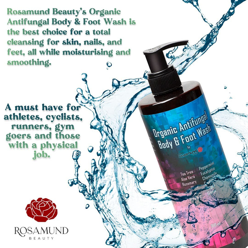 Organic Antifungal Body & Foot Wash | Tea Tree | Antibacterial | Relieve Acne, Eczema, Warts, Athlete’s Foot, Ringworm, Toenail Fungus, Jock Itch | Natural Ingredients | Deluxe Size | 350ml - NewNest Australia