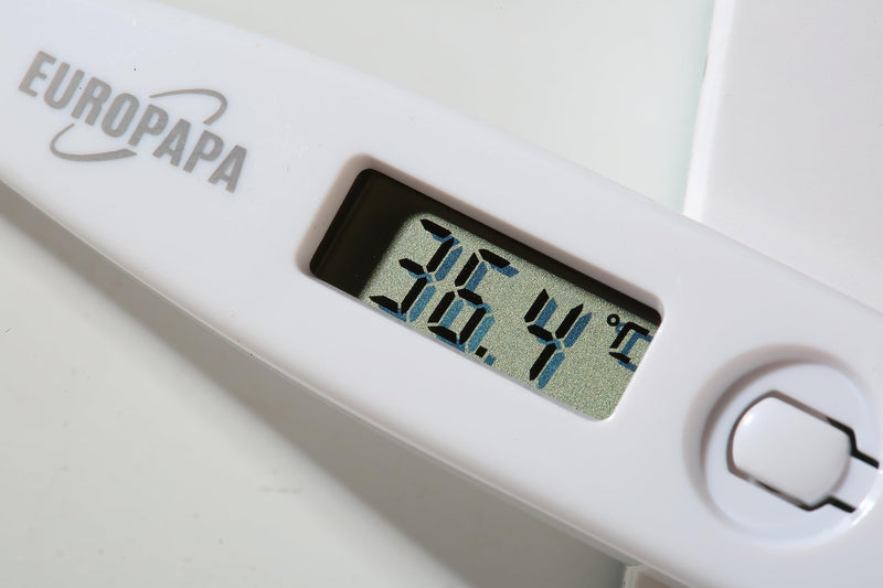 Europapa Digital Fever Thermometer For Babies, Children And Adults, Thermometer For Oral, Axillary Or Rectal, Waterproof With Fever Alarm (Light Blue) Light Blue - NewNest Australia