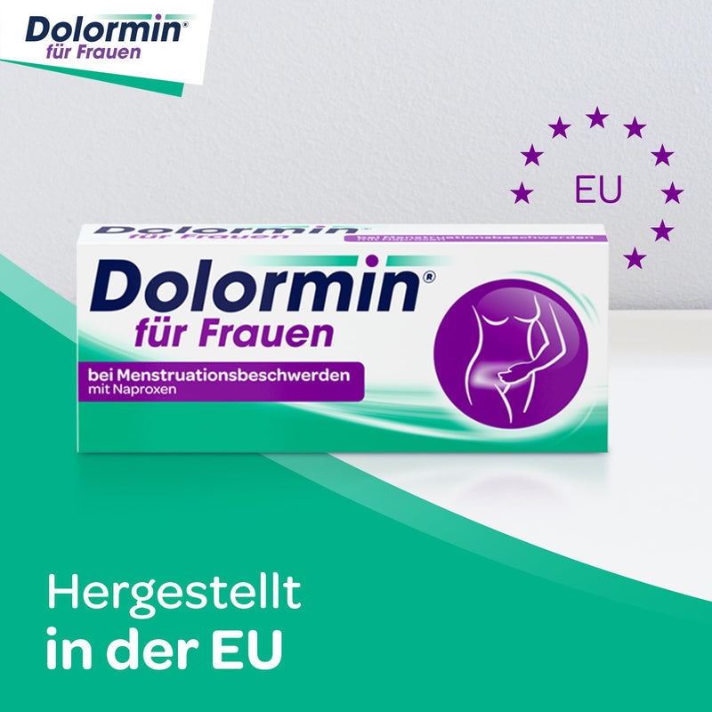 Dolormin® for women for menstrual cramps with naproxen - for period pain and cramps - 30 tablets 30 pieces (pack of 1) - NewNest Australia