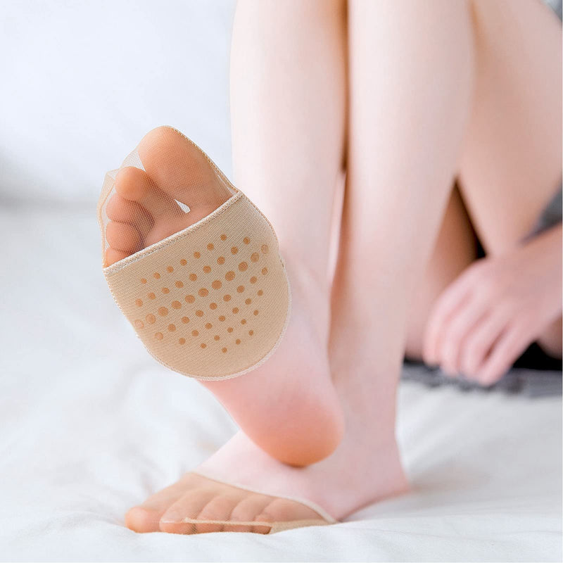 10 Pairs Toe Cap Socks With Padding, Breathable Toe Cover, Half Socks, Women'S Underside, Forefoot Cushion, Soft Cap, Protective Cover, Reusable Cushion For Women Heels, Default - NewNest Australia