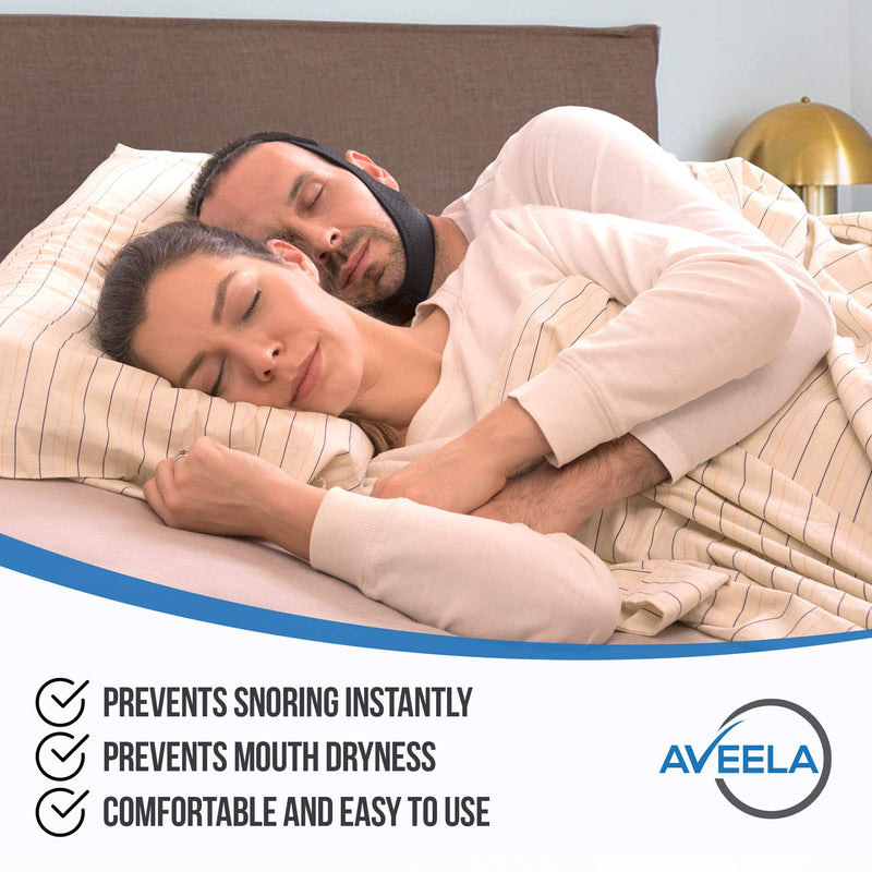 Aveela Premium Anti Snoring Chin Strap for CPAP Users - Most Effective Snoring Solution - High-End Itch-Free Comfortable Breathable Material for Uninterrupted Sleep S - NewNest Australia