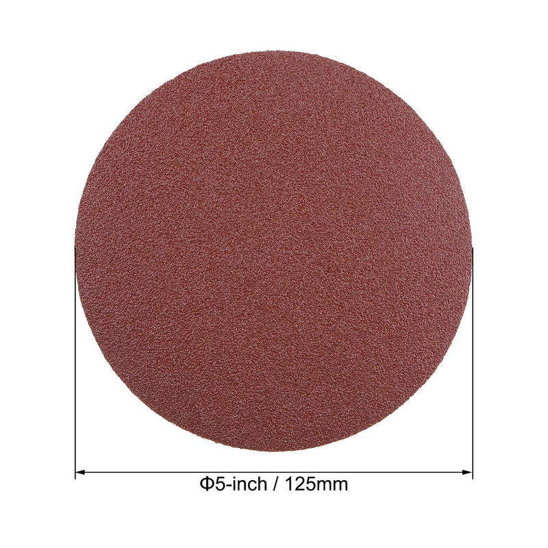 uxcell 5-Inch PSA Sanding Disc Aluminum Oxide Adhesive Back Sandpaper 80 Grit 20 Pcs - NewNest Australia