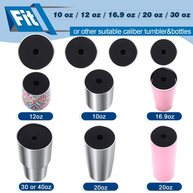 4 Sizes 8 Pieces Cup Turner Foam Tumbler Inserts for 1/2 Inch PVC Pipe Tumbler Inserts Accessories Fit 10 oz to 40 oz All Tumblers Black - NewNest Australia