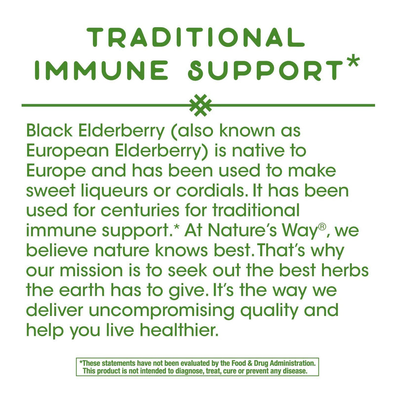 Nature's Way Black Elderberry, 1,150 mg per serving, 100 VCaps (Packaging May Vary) - NewNest Australia