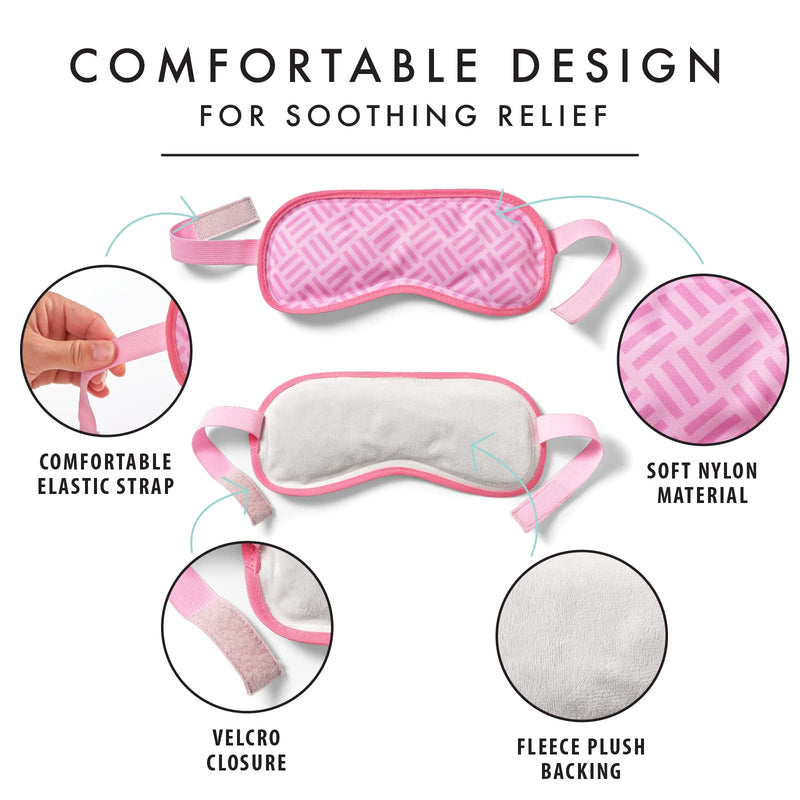 Cool Cooler Adjustable Gel Eye Mask, 9 x 3.25”, Reusable Cold Compress for Puffy Eyes, Headache Relief, Dark Circles, 2 pack, Shh Shhh Set - NewNest Australia