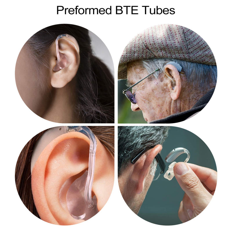 Ukcoco Bte Ear Shape Hearing Aid Tubes - Pack Of 4 Transparent Tube Interchangeable Bte Hearing Aid Ear Shape Tube Pvc Hose Ear Shape Tube For Hearing Aid Ear Shape Diy - NewNest Australia