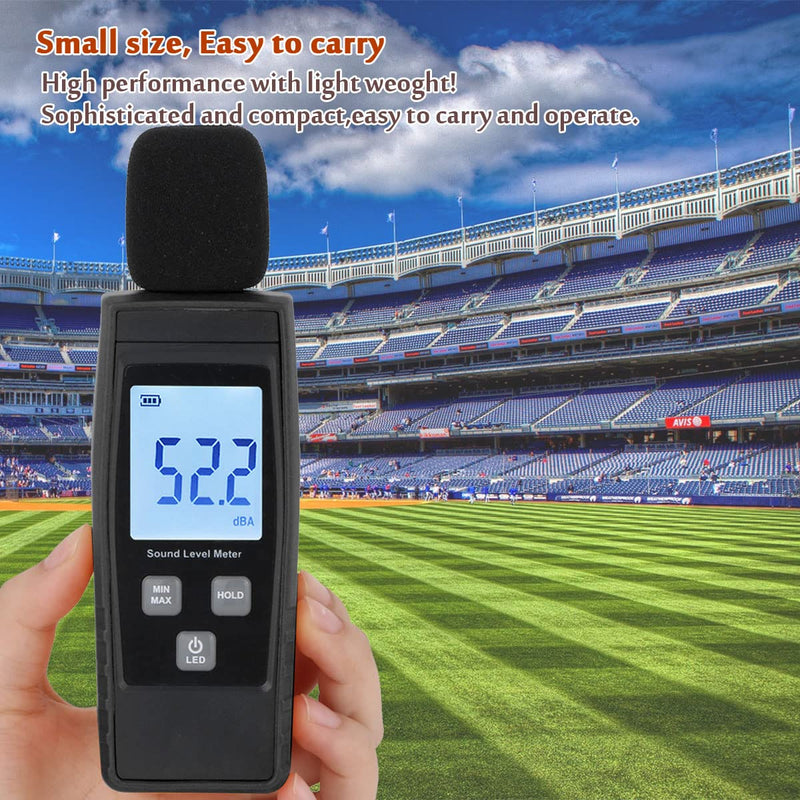 Hand-Held Sound Level Meter,V-Resourcing 30~130 dB Decibel Noise Measurement Tester with Backlight Digital LCD Display for Indoor/Outdoor Uses [Max/Min/Hold Function] Black - NewNest Australia