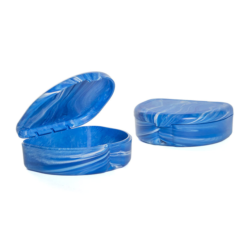 Marble Retainer Cases with Labels - Pack of 3 (colors may very) - NewNest Australia