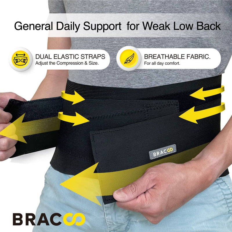 Bracoo Bs33 Fulcrum Back Support With 4 Additional Back Stabilizers For Women / Men - Breathable Fabric - Adjustable Compression - Back Support - Relieves The Back - Lumbar Support - NewNest Australia