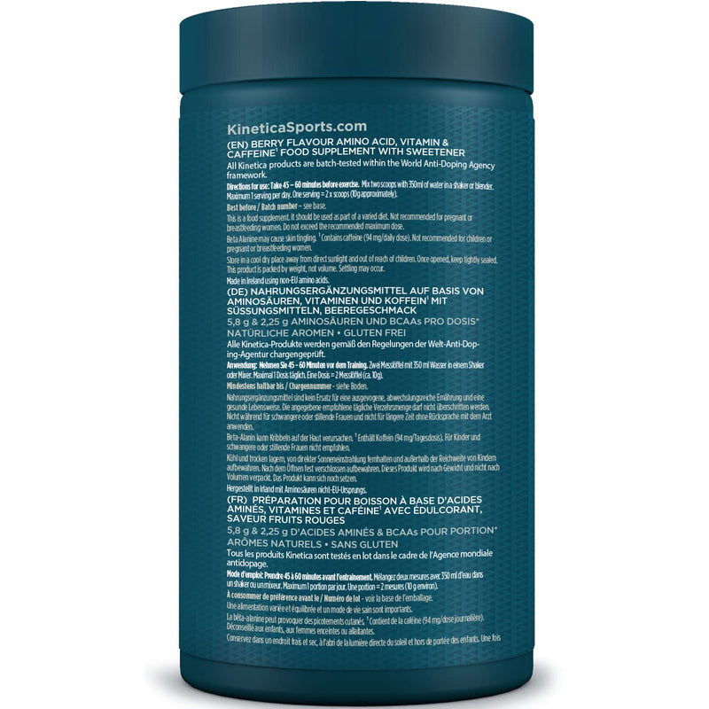 Kinetica Prefuel Berry Pre-Workout Powder 300 G, Pre-Workout Booster For Athletes, For Use Pre-Training, Sugar-Free, Includes Measuring Spoon, Good Solubility And Pure Taste - NewNest Australia