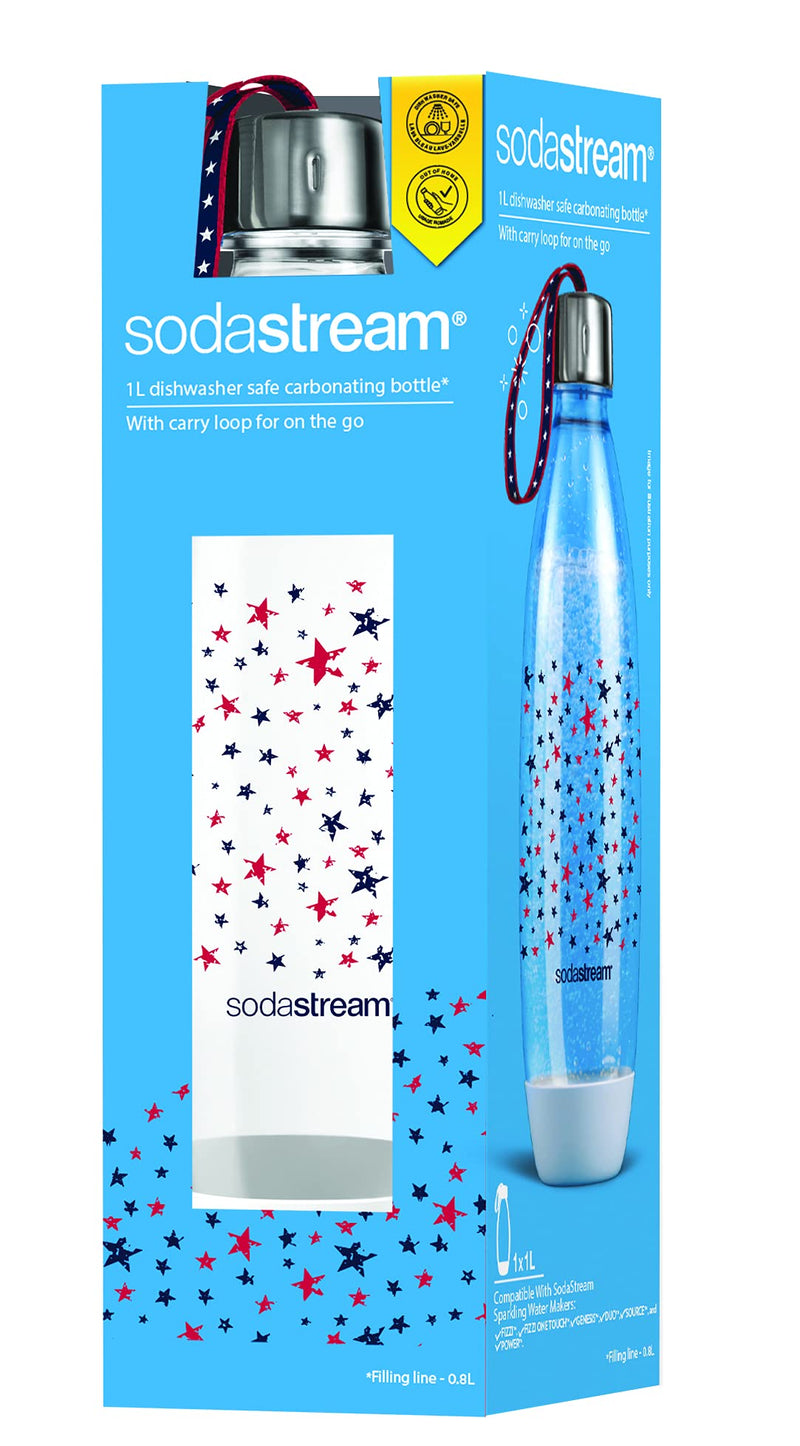 SodaStream Bottle, 1L Single, White Flag Carbonating Bottle - NewNest Australia