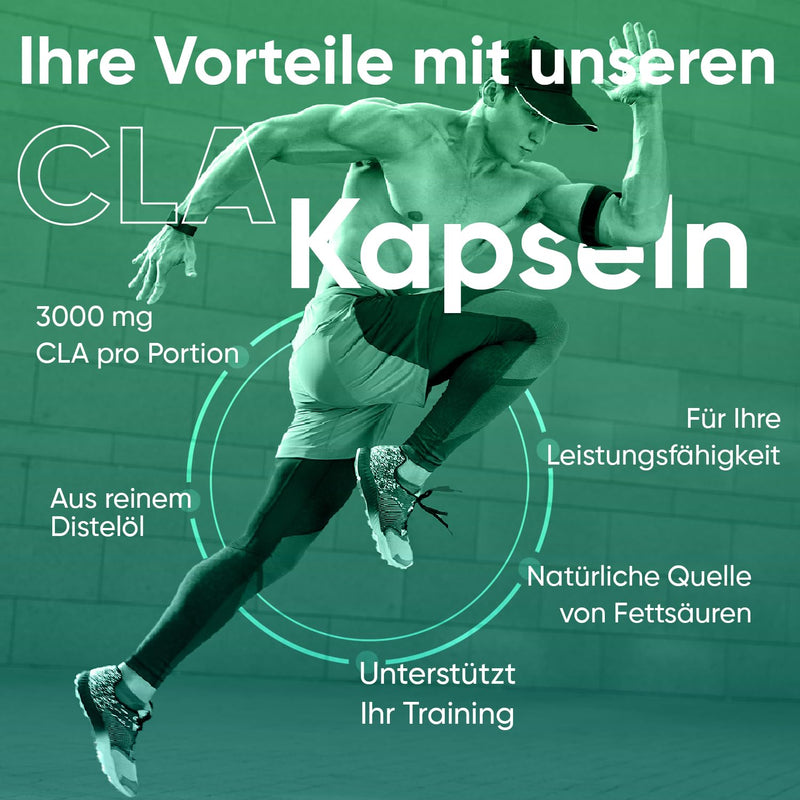 Cla Capsules - 3000 Mg Cla Per Daily Quantity - 180 Softgels - Conjugated Linoleic Acid Made From 100% Pure Safflower Oil Suitable For Men And Women - Sports, Fitness And Training - Conjugated - NewNest Australia