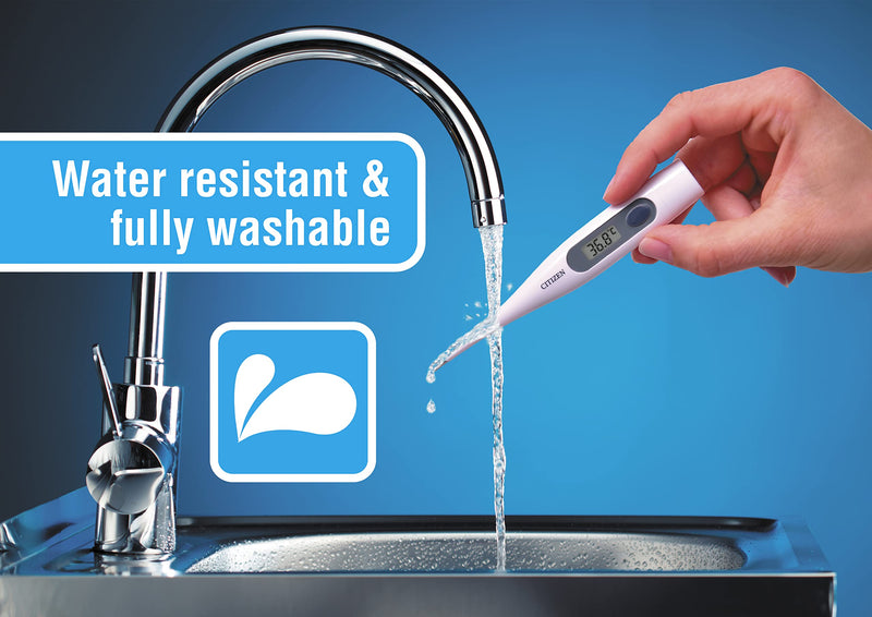Citizen Cta303 Antibacterial Waterproof Digital Medical Thermometer With Fever Alarm, Oral, Armpit, Rectal, Accurate Measurements For Adults, Children, Toddlers And Babies - NewNest Australia