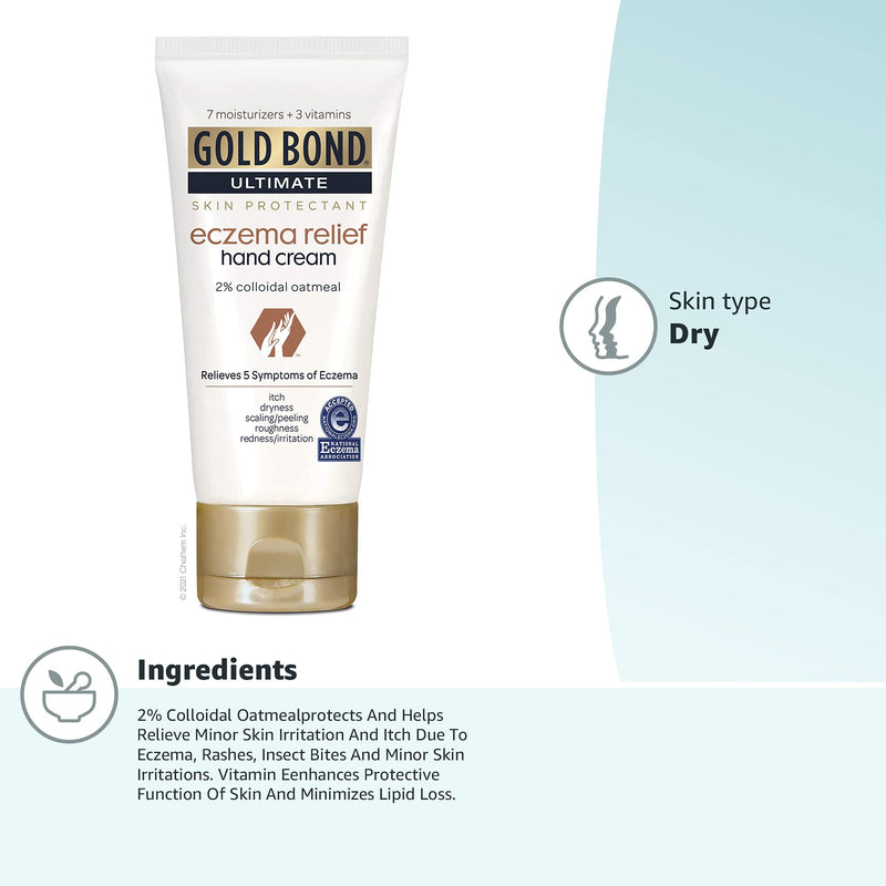 Gold Bond Hand Cream for Eczema Relief 3 oz., Skin Protectant Cream With 2% Colloidal Oatmeal - NewNest Australia