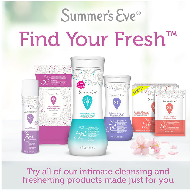Summer's Eve Cleansing Cloths pHbalanced, fragrance free, 32 Count - NewNest Australia