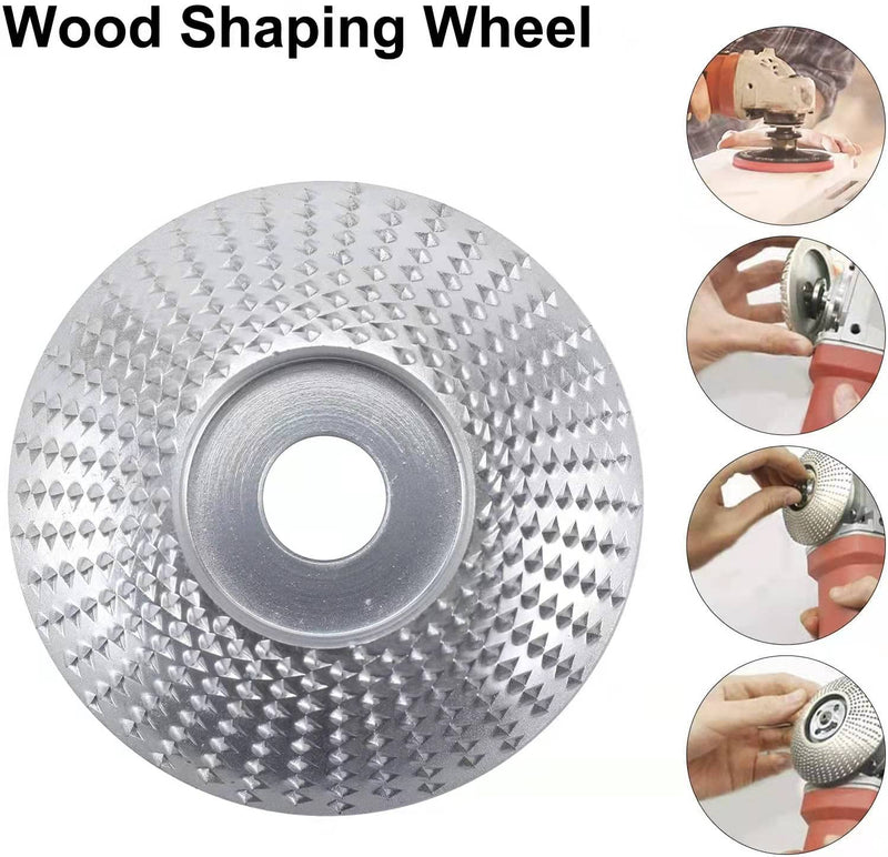 Wood Shaping Grinding Wheel,Tungsten Carbide Grinding Wheel,Grinder Shaping Disc,Carving Abrasive Disc for Sanding,Carving,Shaping,Polishing,Angle Grinder Attachment Tool(Arc,3.3Inch,1-Pack) - NewNest Australia