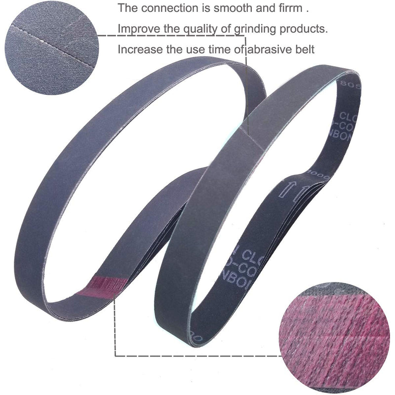 Sackorange 24 Pack 1 x 30 Inch High Performance Silicon Carbide Sanding Belts - 6 Pcs Each of 400 600 800 and 1000 Grits Premium Knife Sharpening Sanding Belts (1 x 30 inch) - NewNest Australia