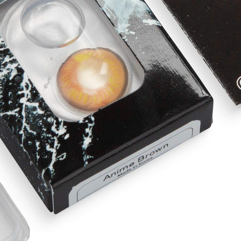 Colored Brown Contact Lenses Anime Brown Circle Lenses Heroes Of Cosplay Strong Opaque Without Prescription with free lens case - NewNest Australia