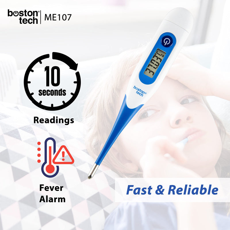 Digital And Basal Thermometer For Babies, Children And Adults, Fever Alarm, Flexible Tip, Quick And Accurate, Oral, Rectal Or Axillary Temperature In 10 S Easy To Read And Housing - NewNest Australia