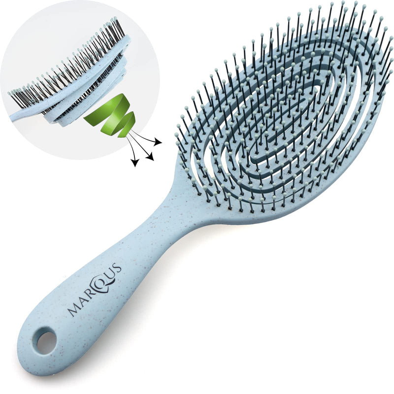marQus Detangle Hair Brush women and men, Exclusive Ultra-soft bending Bristles and Body - Glide Through Tangles With Ease For All Hair Types - Women, Men, Wet And Dry Hair, 1pcs Arctic Brush - NewNest Australia
