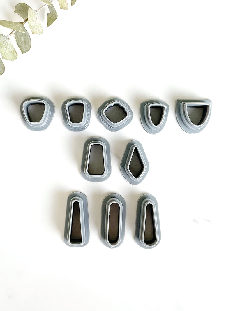 Polymer Clay Cookie Cutters – The Clayful Co Mini Dangle Stud Pack Set of 10 – Plastic Cutter for Jewelry and Earring Shapes - NewNest Australia