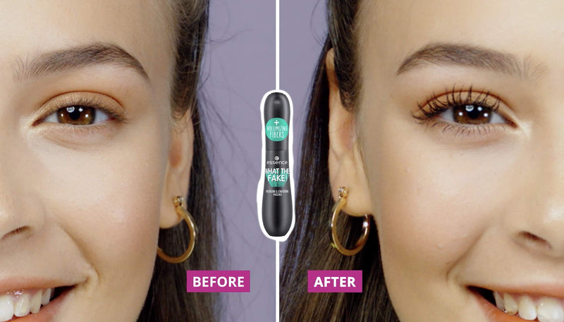 essence What the Fake! Volumising & Lengthening Mascara, With Volumising Fibres, No. 01 Black, Extended, Colour-Intense, No Perfume, Oil-Free, Alcohol-Free (16 ml) - NewNest Australia