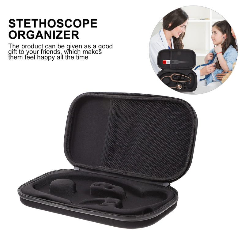 Hemoton Hard Stethoscope Case Stethoscope Case Large Stethoscope Carrying Case with ID Slot Includes Mesh Pocket for Nurse Accessories (Black) Stethoscopes Case Black S - NewNest Australia