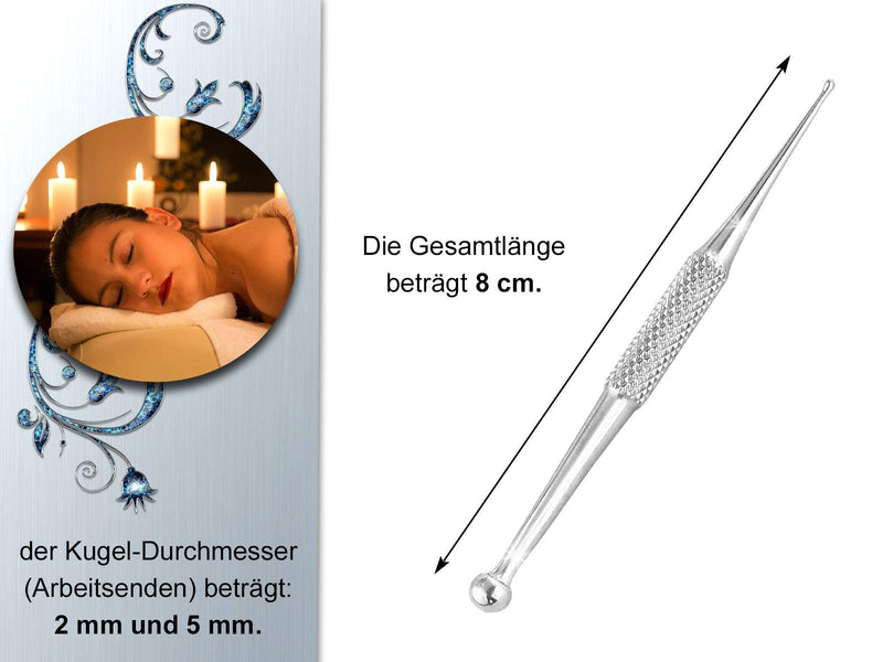 Instrumentsnrw Acupressure Pen Point Finder Meridian Pen Stainless Steel Ball Diameter 2/5 Mm Acupuncture Pen Acupressure Pen Acupuncture Bar (Stainless Steel Short) - NewNest Australia