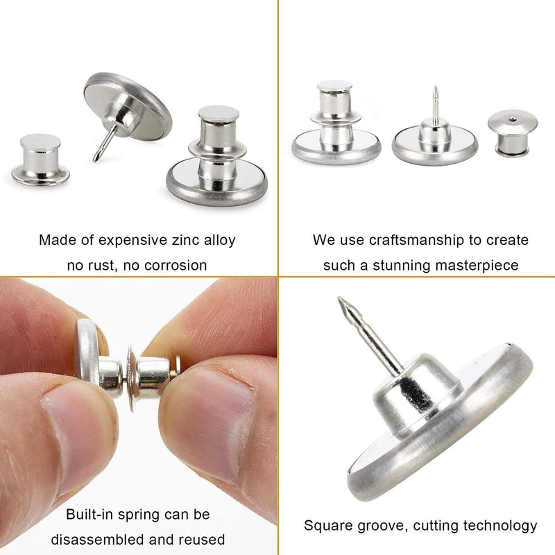 6PCS Perfect Fit Instant Button, Instant Buttons, Jean Replacement Buttons Removable Button No Sew Buttons to Extend or Reduce an Inch to Any Pants Waist in Seconds! 6PCS 6pcs-b - NewNest Australia