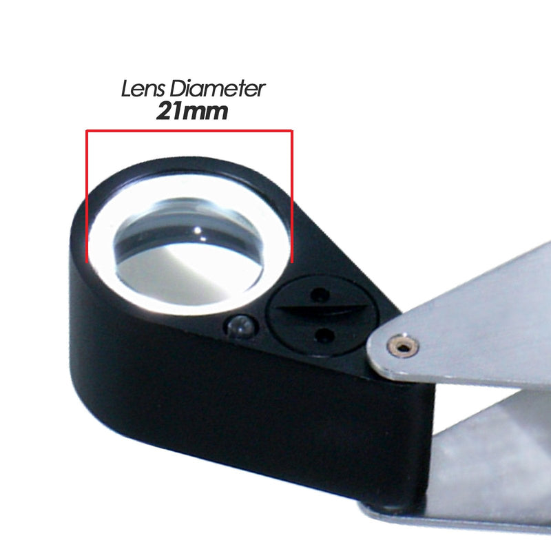 GAIN EXPRESS 10X 21mm Lens Magnification Mini Folding Jewelers Eye Loupe Jewelry Magnifier for Gems Jewelry Rocks Stamps Coins Watches Hobbies Antiques Gems, Coins, Stamps 10 X + Uv Light ,6 Led Lights - NewNest Australia