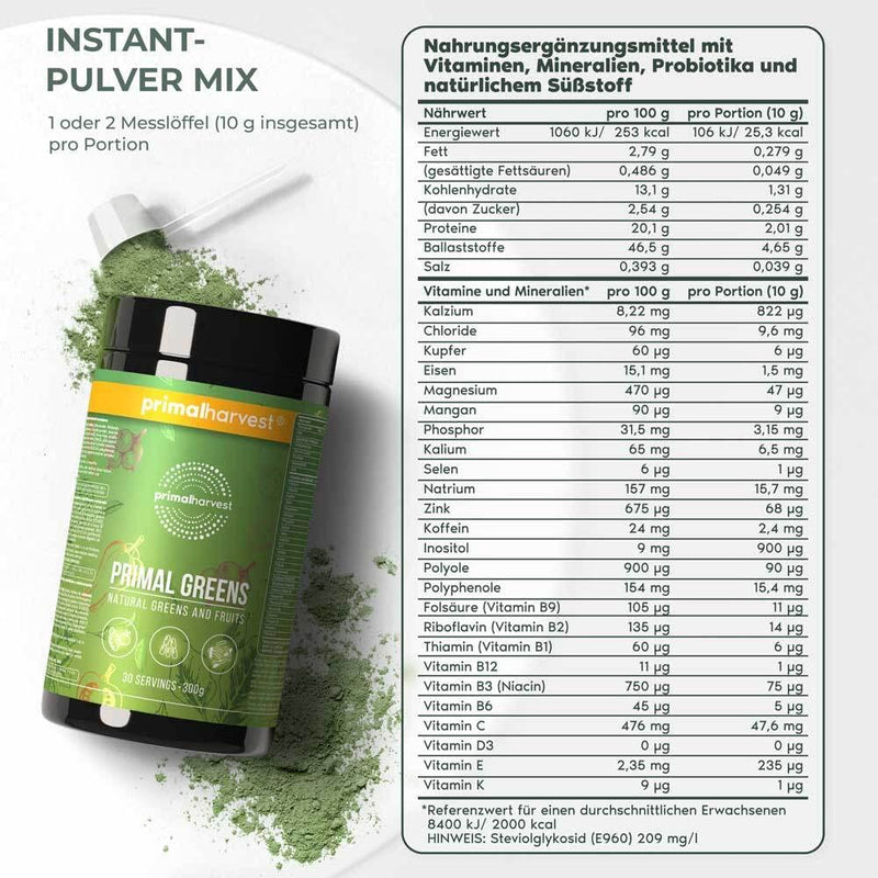 Primal Harvest® Primal Greens Powder (30 Servings) (Original) Original - NewNest Australia
