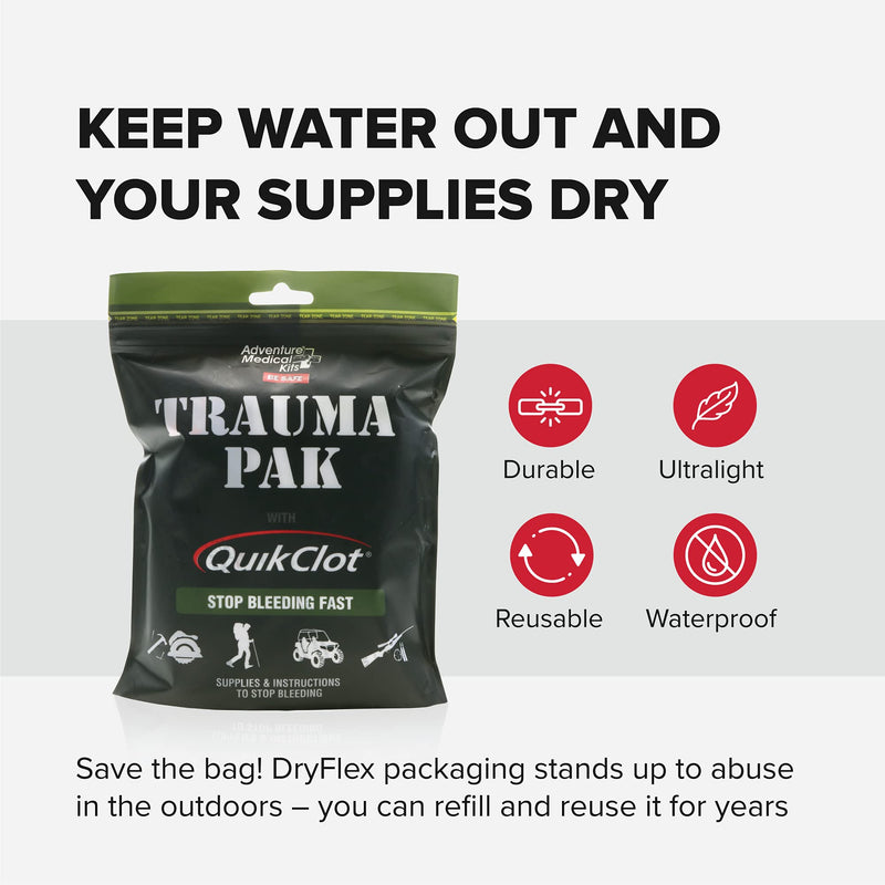 Adventure Medical Kits Trauma Pak with QuikClot Black One Size - NewNest Australia