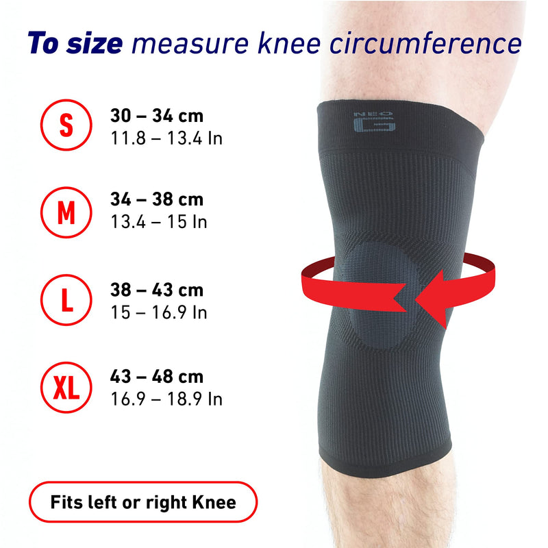 Neo-G Knee Support for Running, Sports, Daily Wear – Knee Bandage Support for Sprains, Strains, Joint pain, Weak Muscles - Multi Zone Knee Compression Sleeve - Airflow - L - Black LARGE: 38 - 43 CM - NewNest Australia