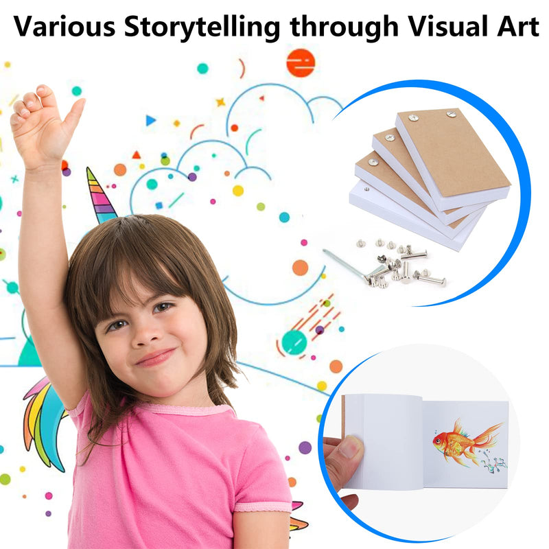 Flip Book Kit with Light Pad - A5 LED Light Board/Box & 320 Sheets Flipbook for Andymation | Drawing | Tracing | Sketching, Flip Books Paper with Holes & Binding Screws - NewNest Australia