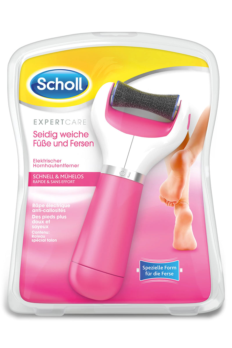 SCHOLL EXPERTCARE electric callus remover Express Pedi for silky soft feet - roller with special shape for the heel pink - NewNest Australia